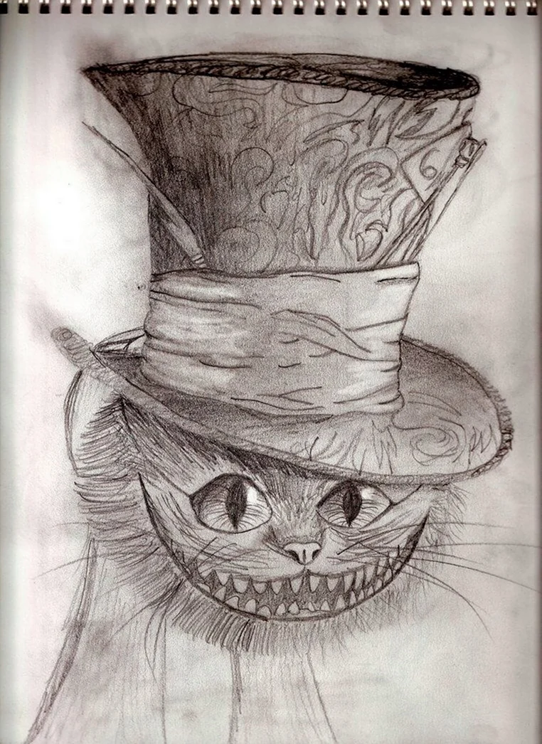 Чеширский кот из Алисы в стране чудес рисунки. Для срисовки