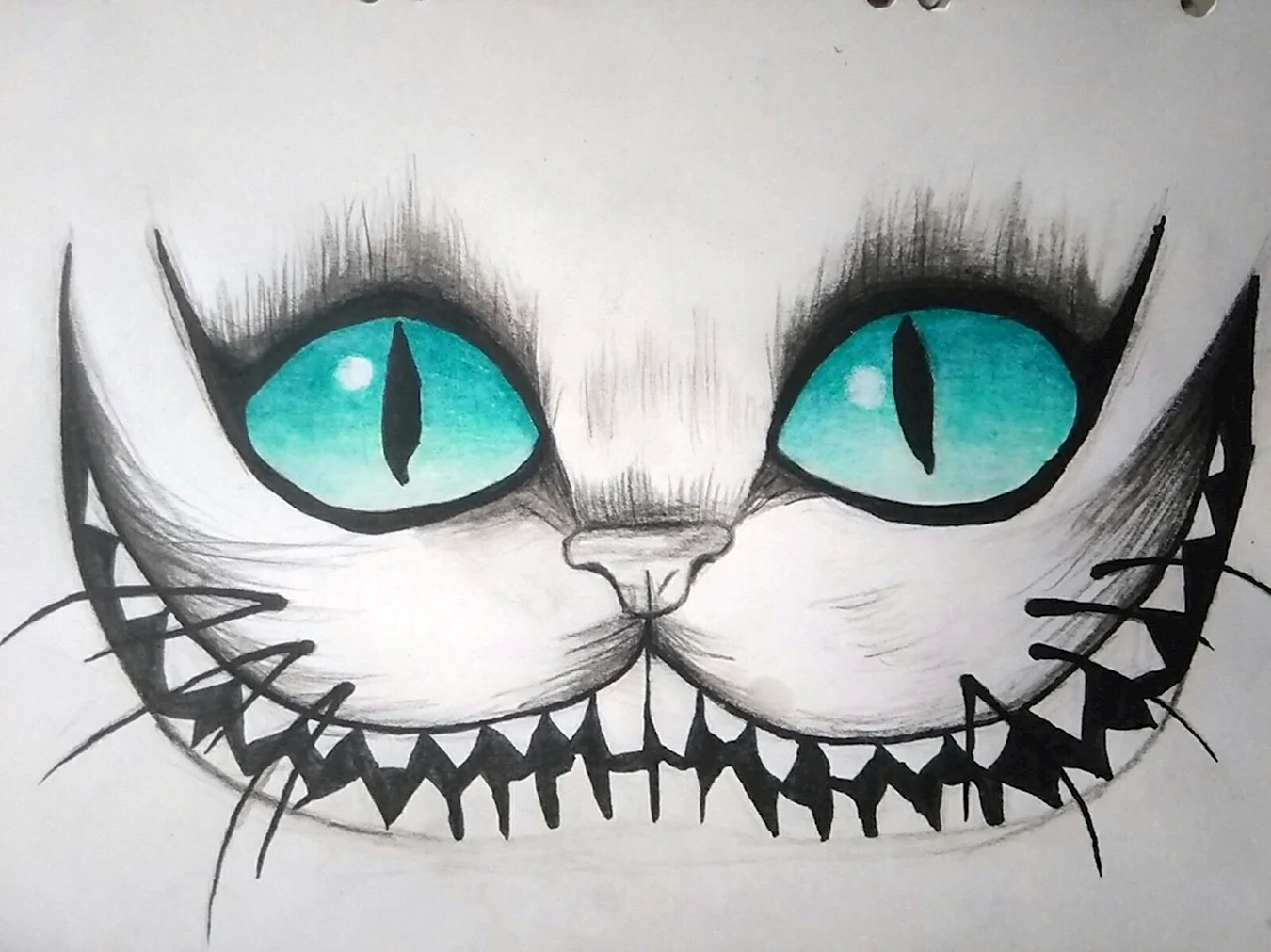 Чеширский кот рисунок. Для срисовки