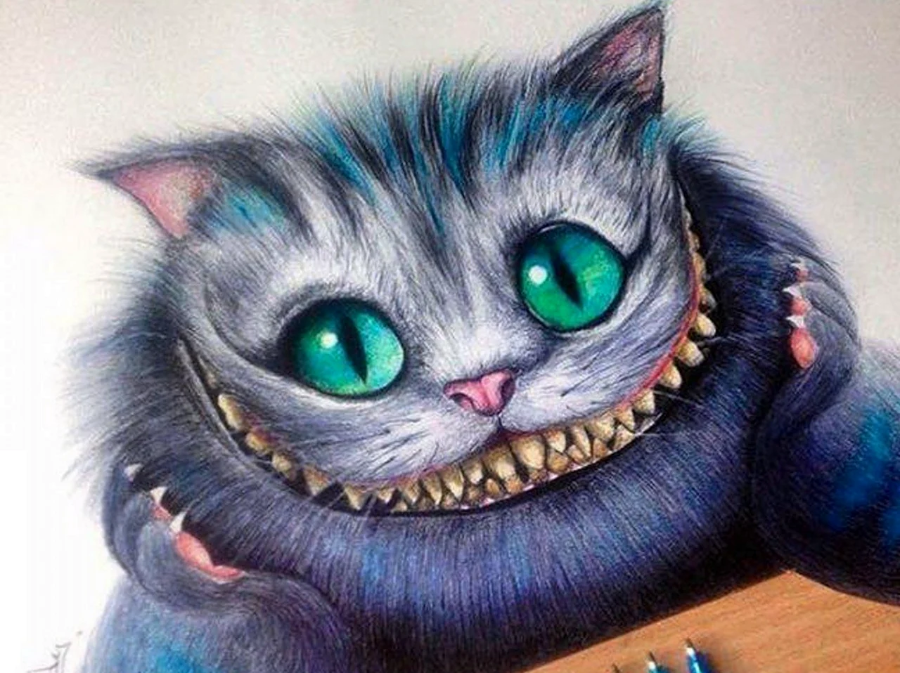 Чеширский кот рисунок. Для срисовки