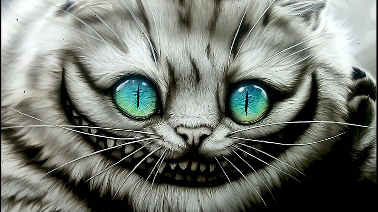 Чеширский кот серый. Красивое животное