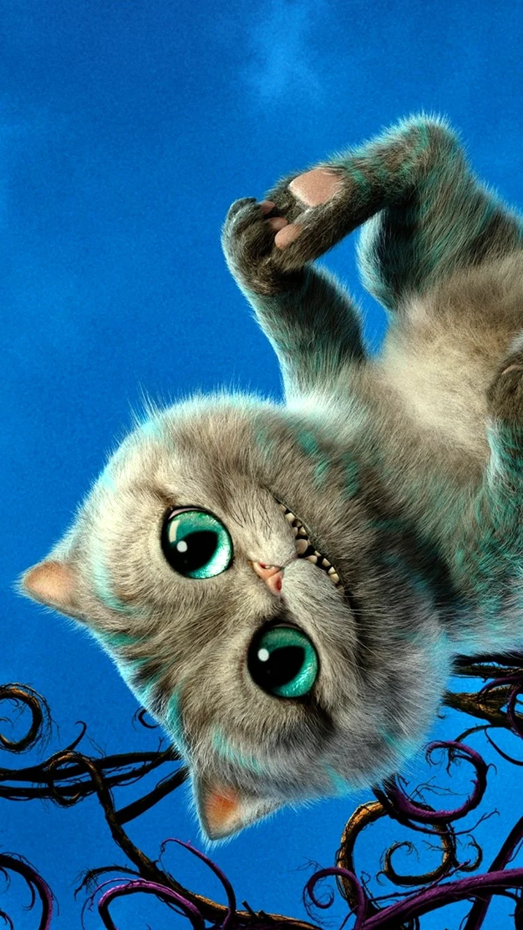 Чеширский котенок из Алисы в Зазеркалье. Картинка