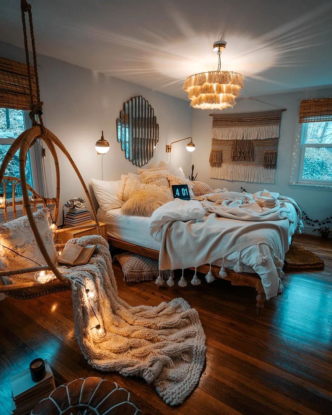 Cozy Bedroom Decor ideas Boho комната. Красивая картинка
