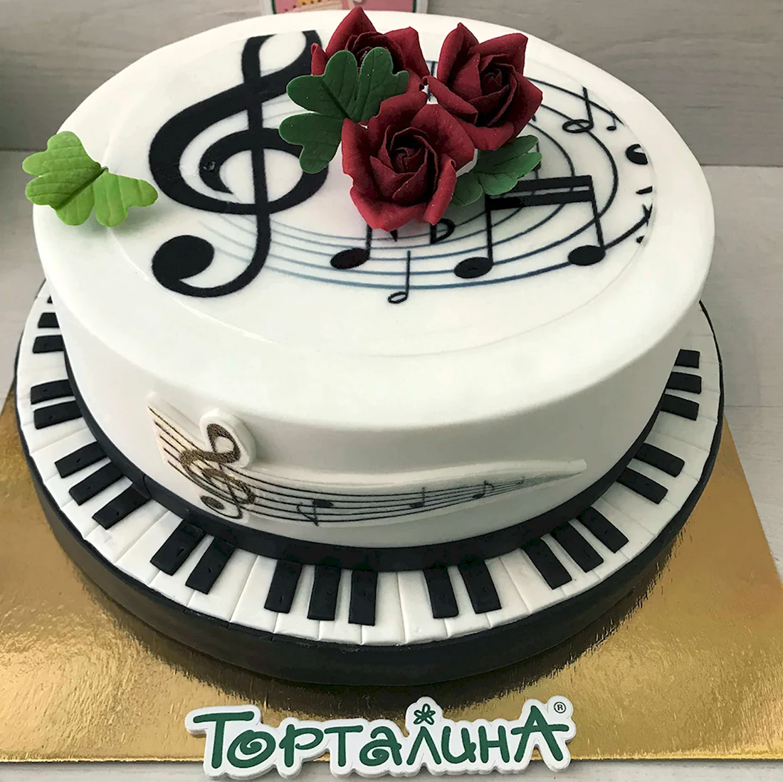 Декор торта для музыканта. Открытка с днем рождения