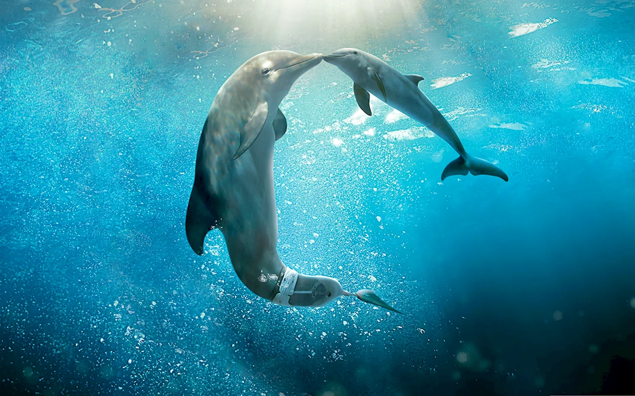 Дельфины Винтер и Хоуп. Картинка