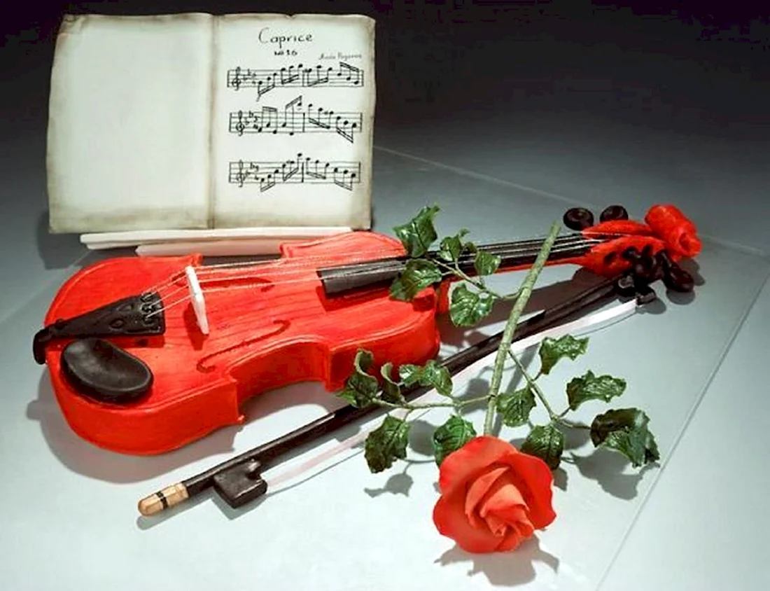 День скрипки. Открытка с днем рождения