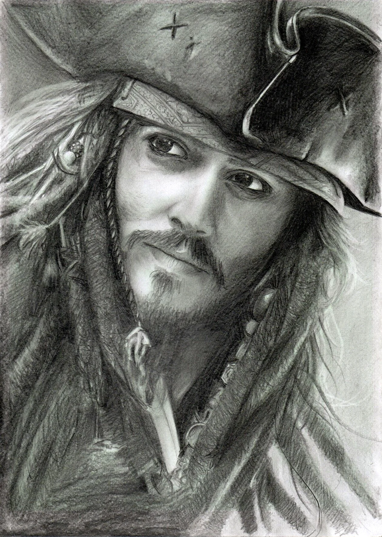 Депп Джонни пираты Карибского моря рисунок. Для срисовки