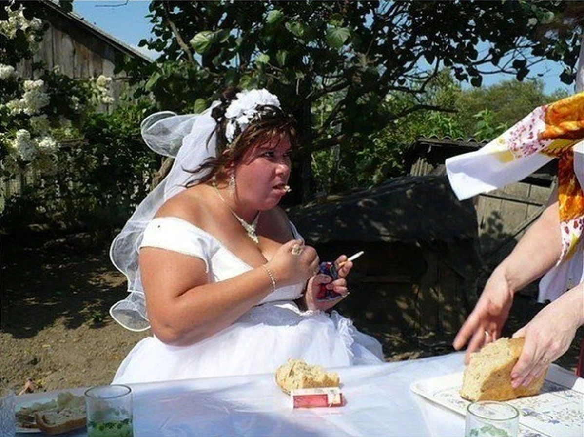 Деревенская невеста. Прикольная картинка