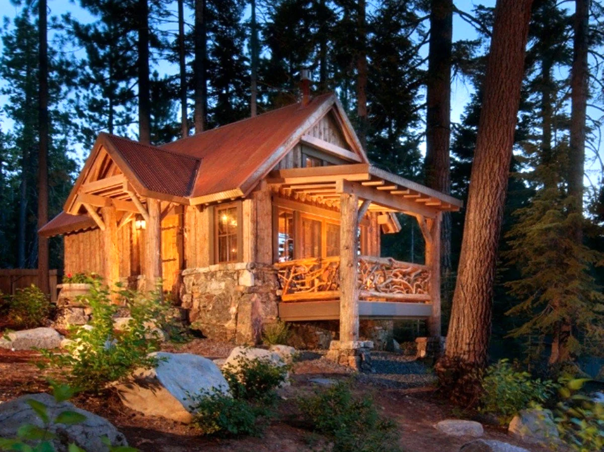 Деревянный дом. Красивая картинка