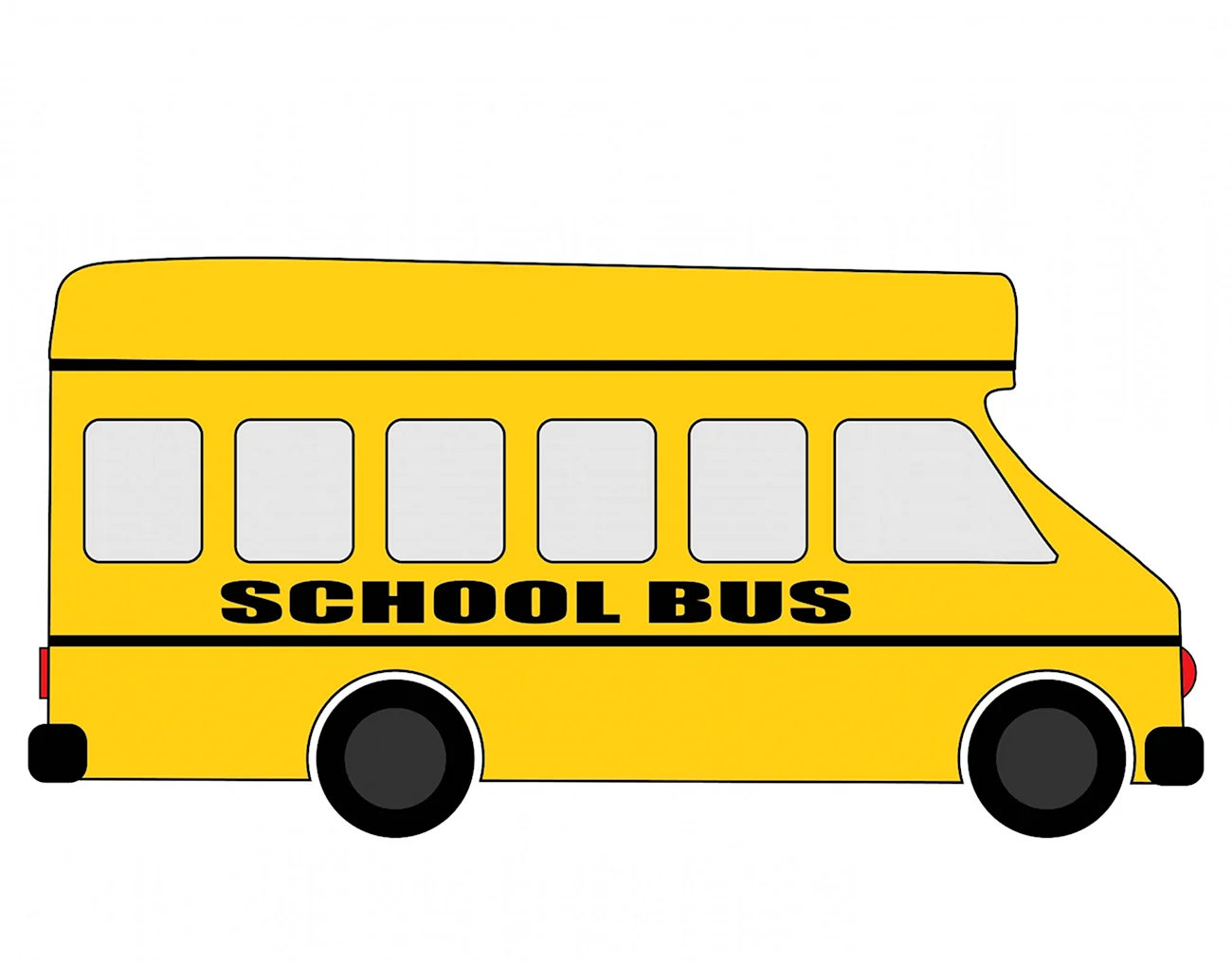 Детский автобус на прозрачном фоне. Картинка