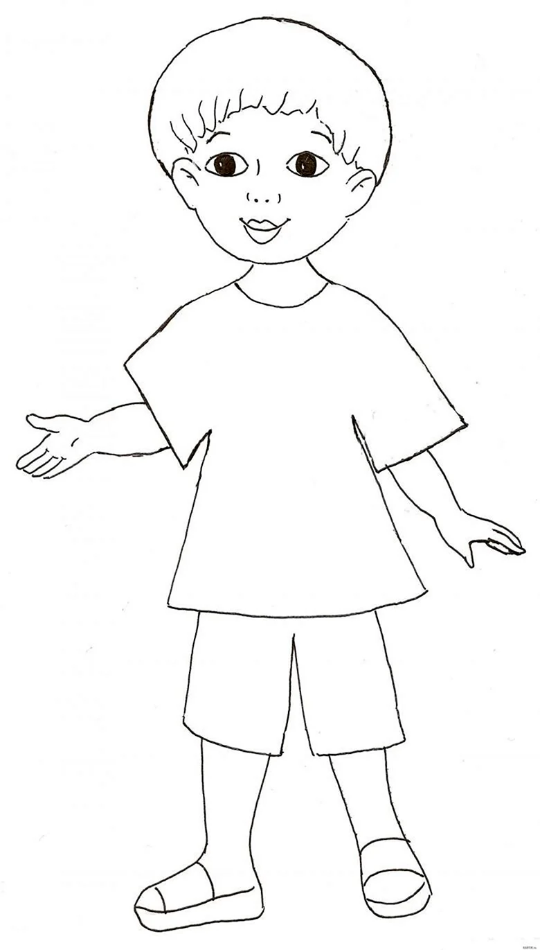 Детский рисунок человека. Для срисовки