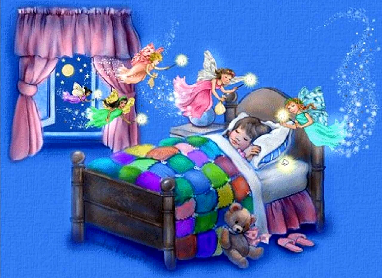 Детский сказочный сон. Красивая картинка