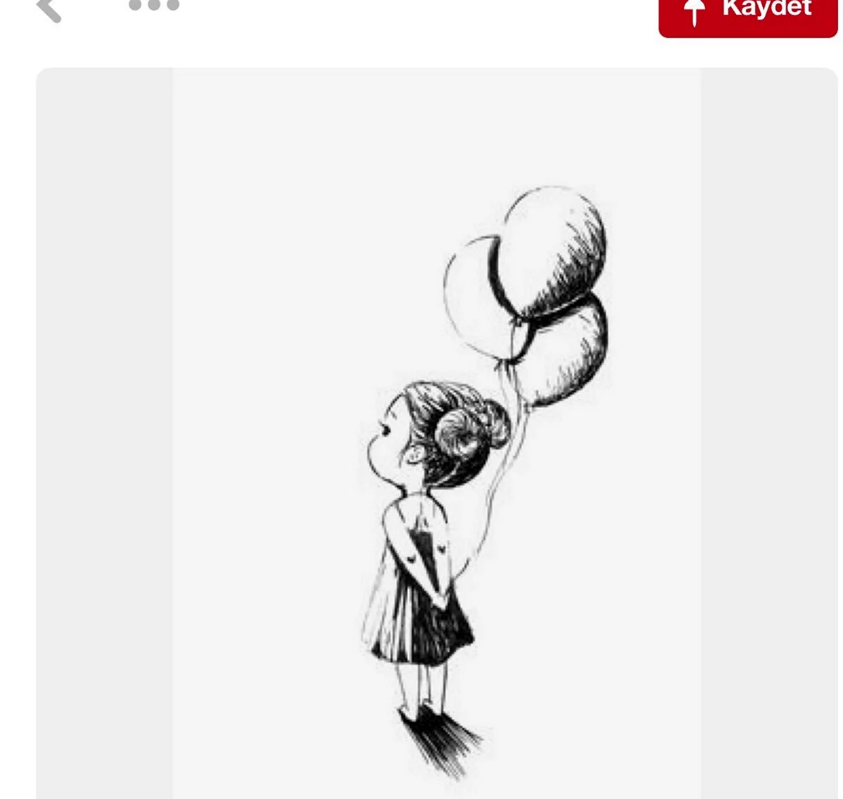 Девочка с шариками. Для срисовки