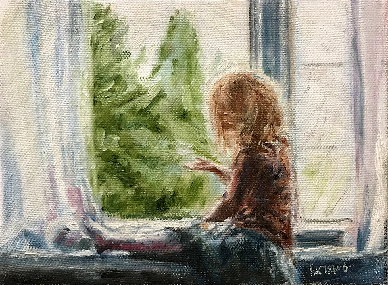 Девочка у окна картина. Для срисовки