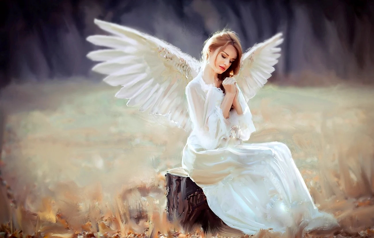 Девушка - ангел. Красивая картинка
