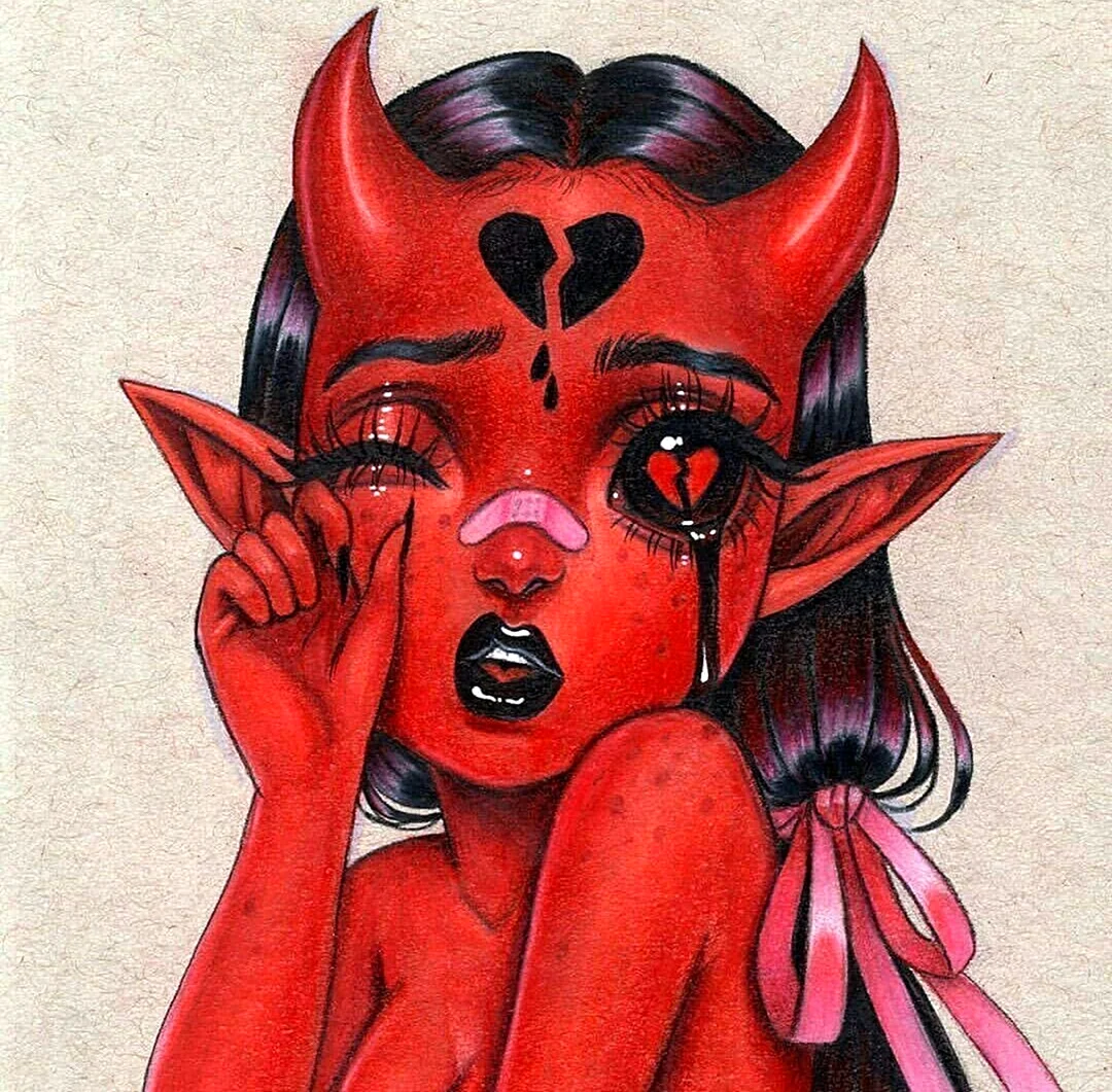 Девушка дьявол. Для срисовки