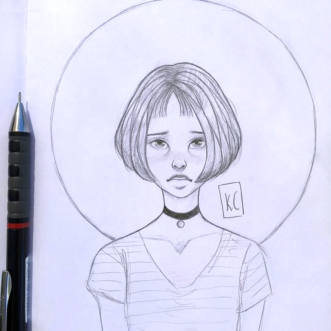 Девушка с каре рисунок карандашом для срисовки. Для срисовки