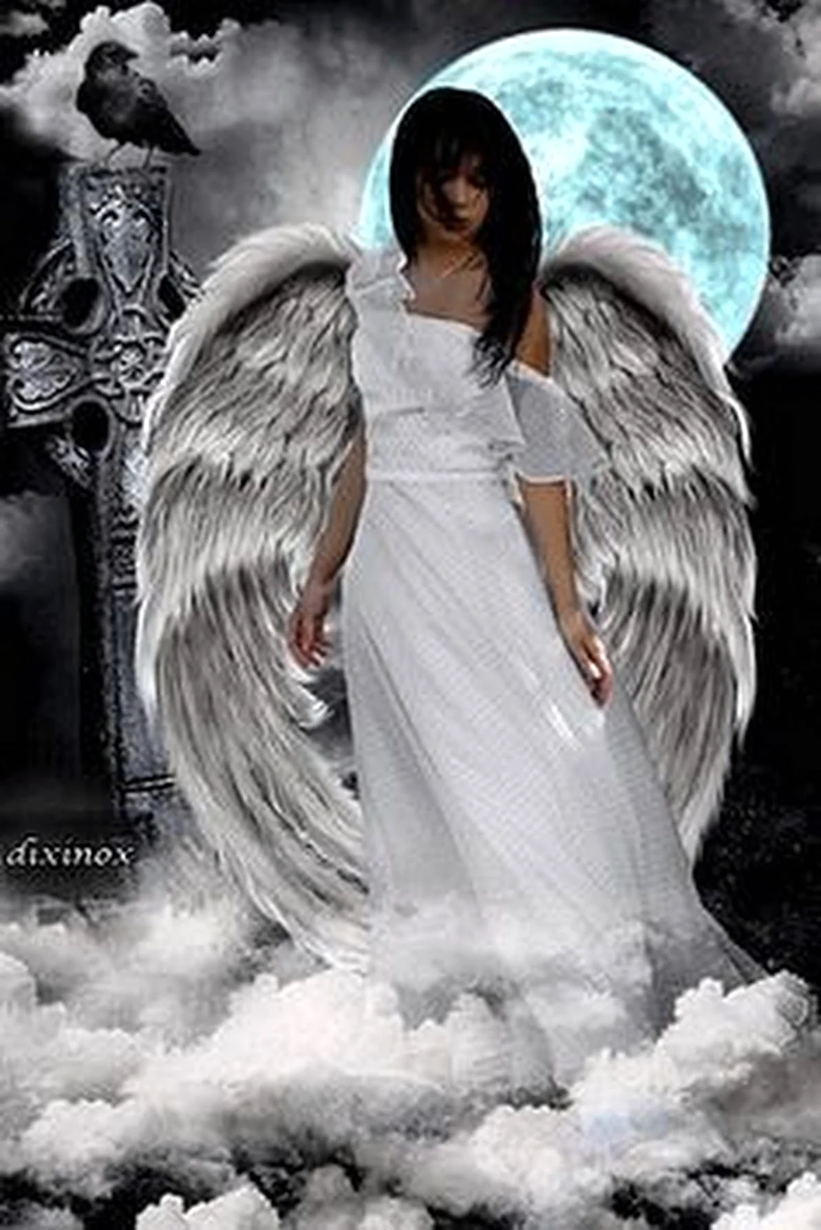 Девушка с крыльями ангела. Красивая картинка