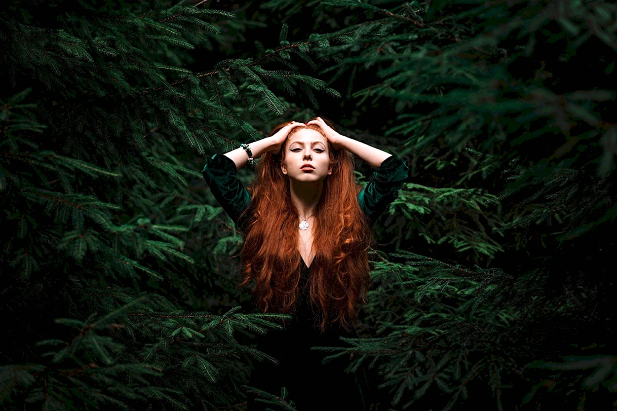 Девушка в лесу. Красивая девушка