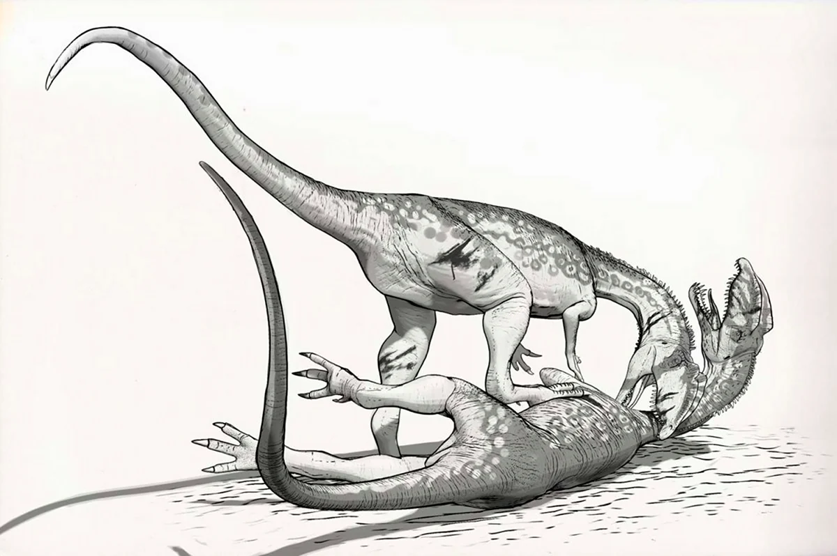 Дилофозавр скетч. Для срисовки