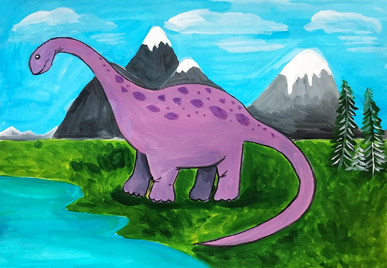Динозавры рисование для детей. Для срисовки