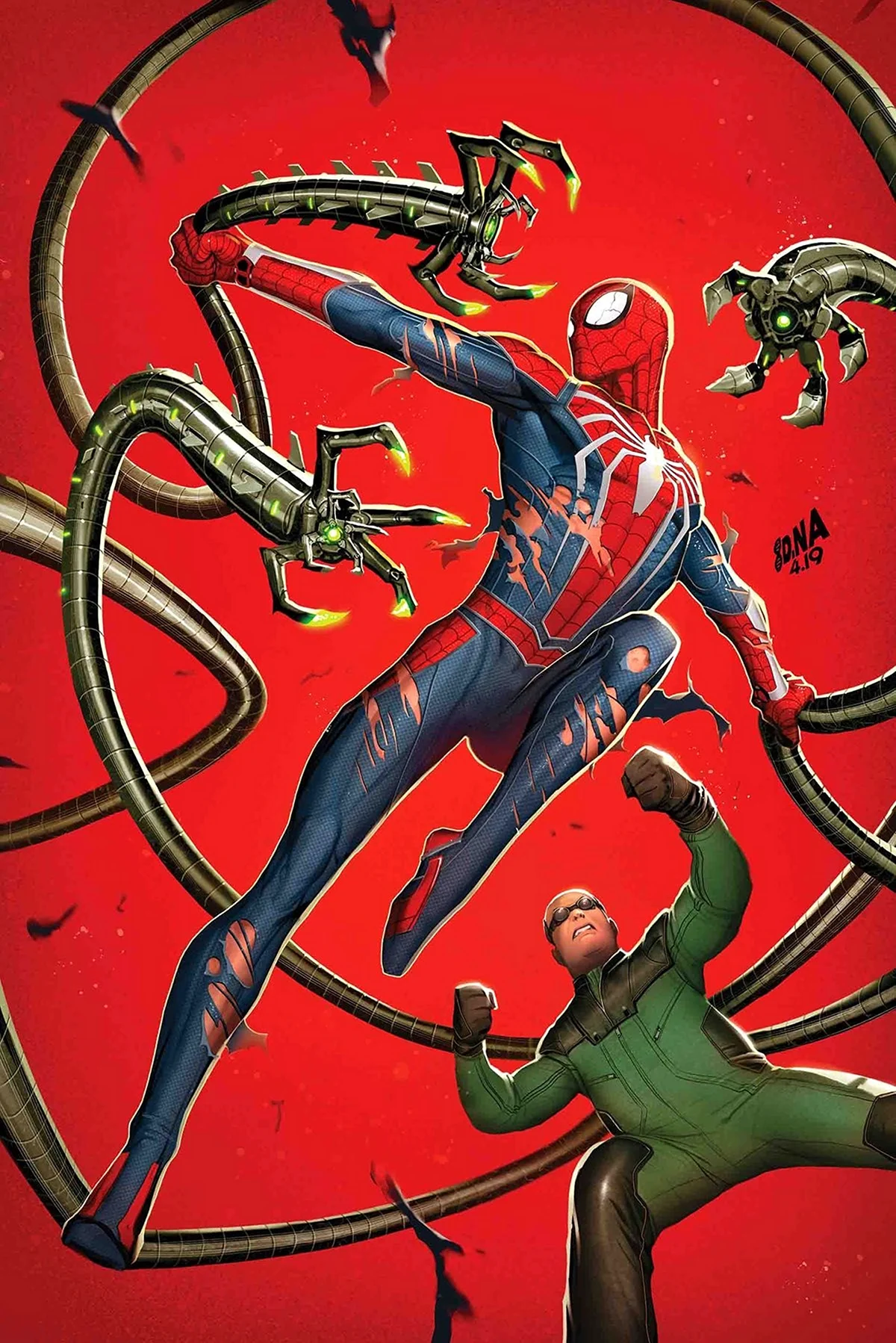 Доктор Октавиус Marvel Spider man. Картинка из мультфильма