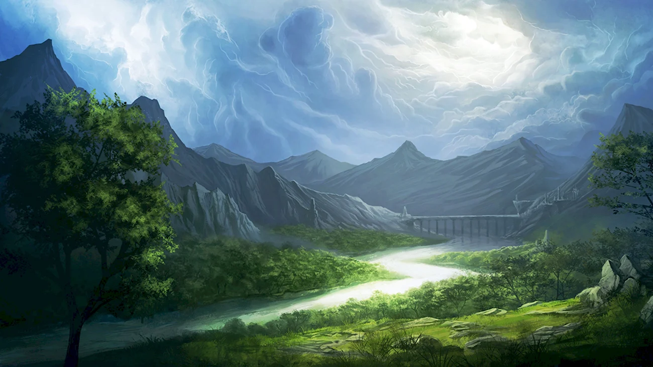 Долина Андуина арт. Красивая картинка
