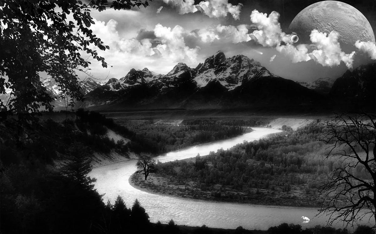 Долина реки Снейк Ансель Адамс 1942. Красивая картинка