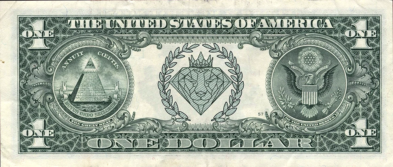 Долларовая купюра иллюминаты. Картинка