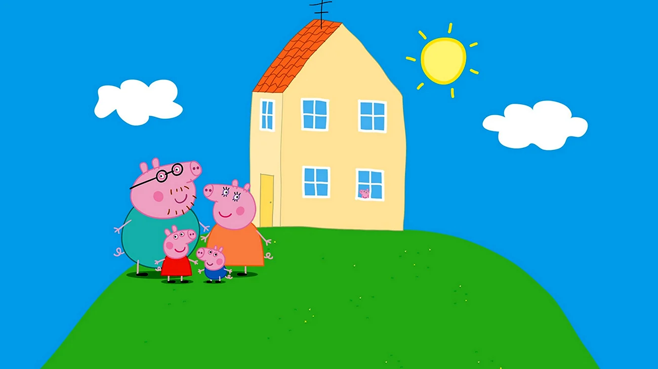 Дом свинки Пеппы. Картинка из мультфильма