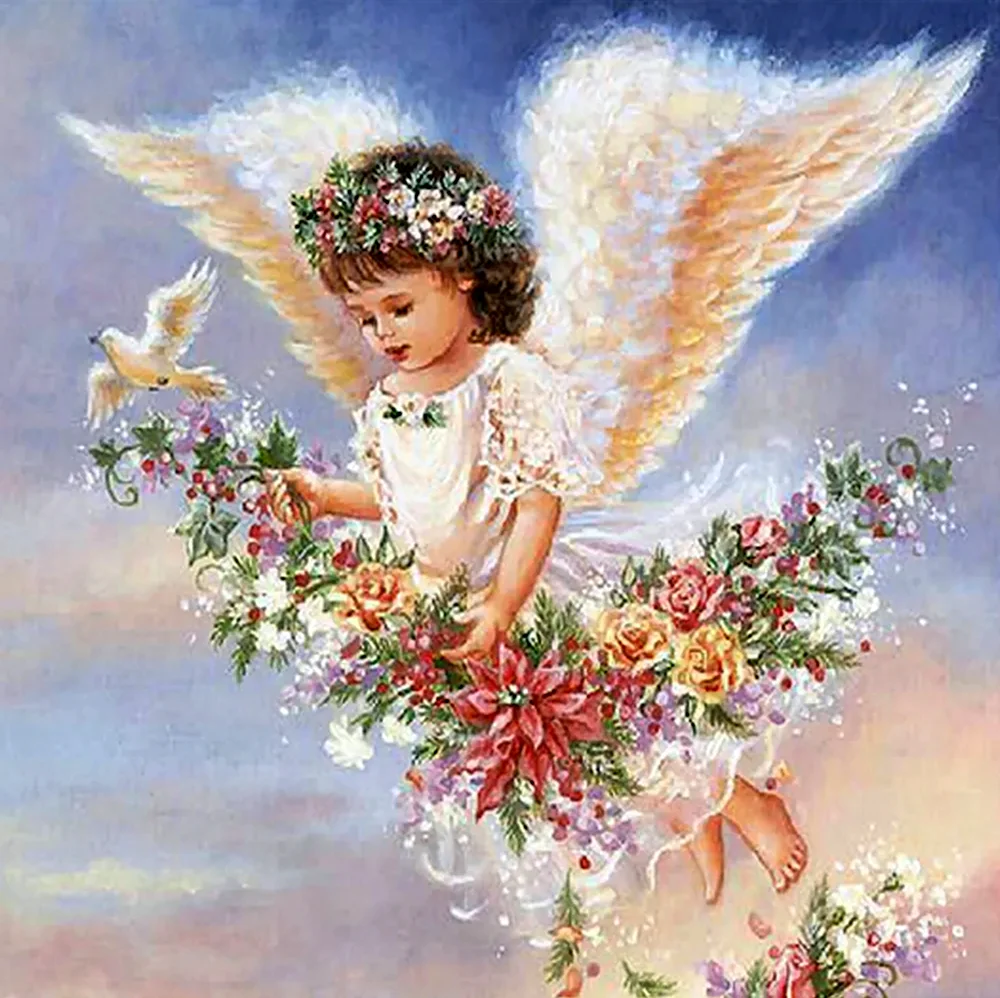 Дона Гельсингер картины ангелочки. Поздравление