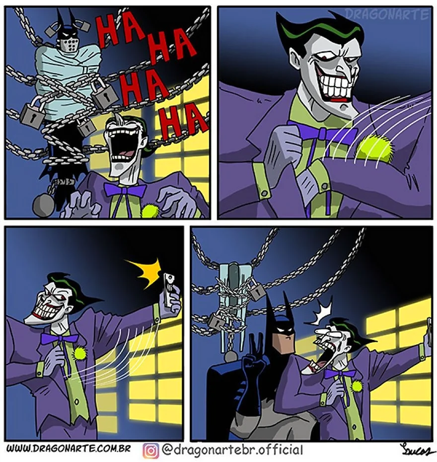 Dragonarte Batman Джокер. Прикольная картинка