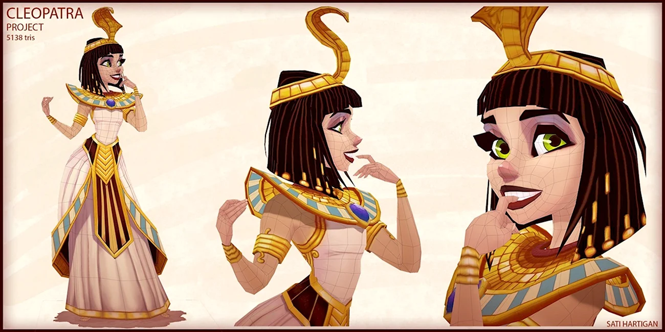 Египетская принцесса Клеопатра. Картинка из мультфильма