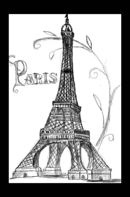 Эйфелева башня Париж для срисовки. Для срисовки