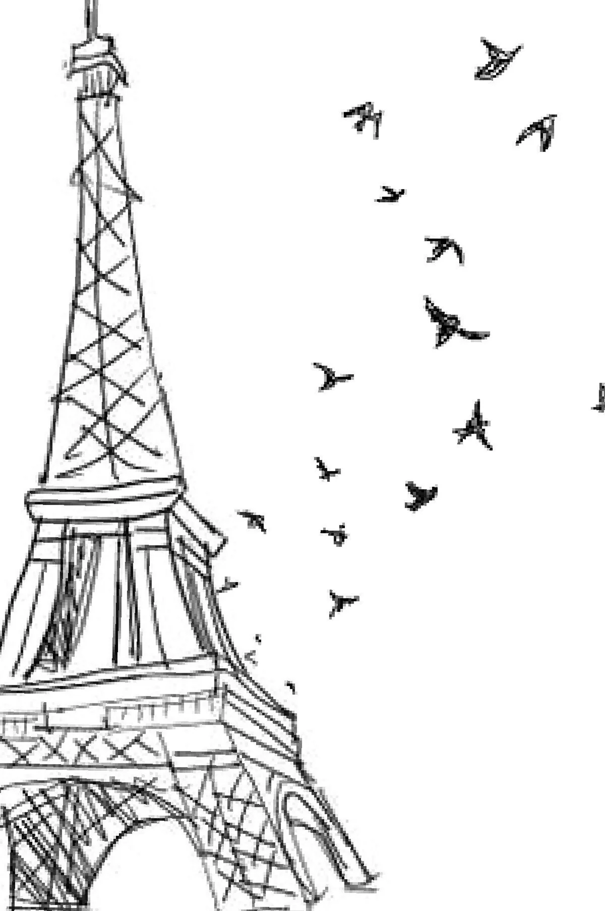 Эйфелева башня рисунок карандашом для срисовки. Для срисовки