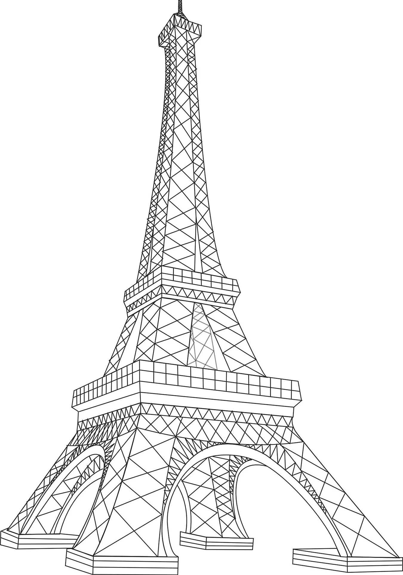 Эльфелевая башня Париж вектор. Для срисовки