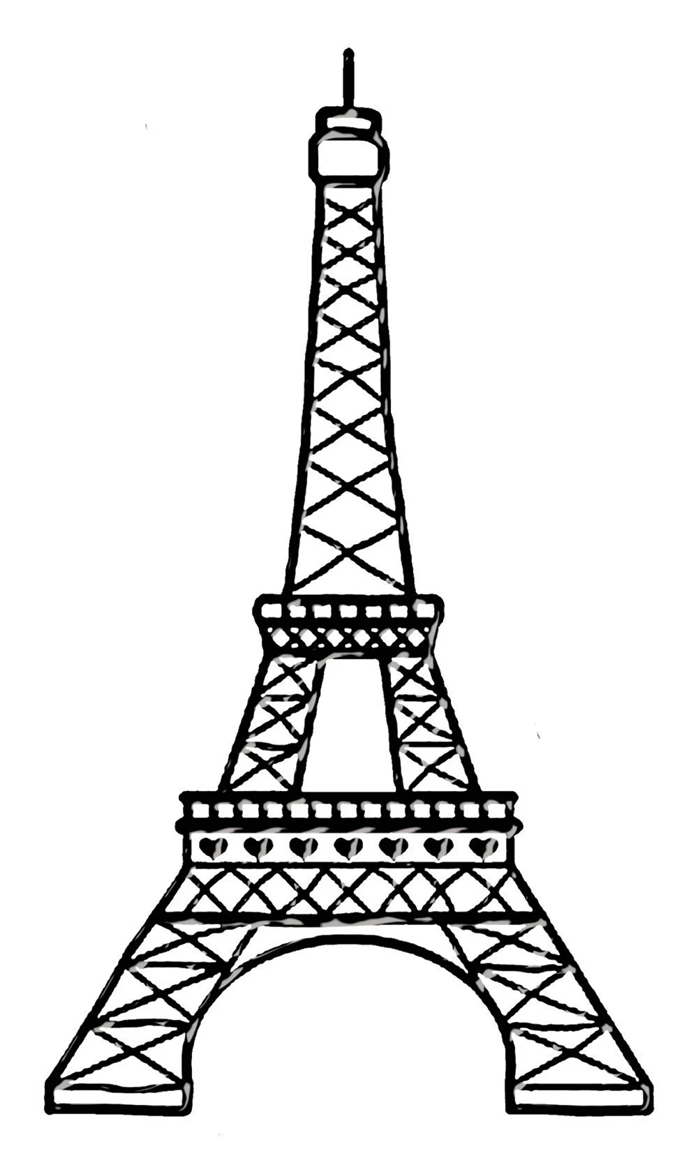 Эльфивая башня в Париже рисунок. Для срисовки