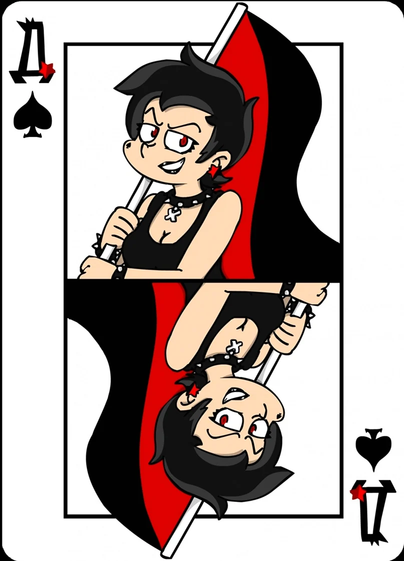 Эмма и пик из 13 карт. Картинка из мультфильма