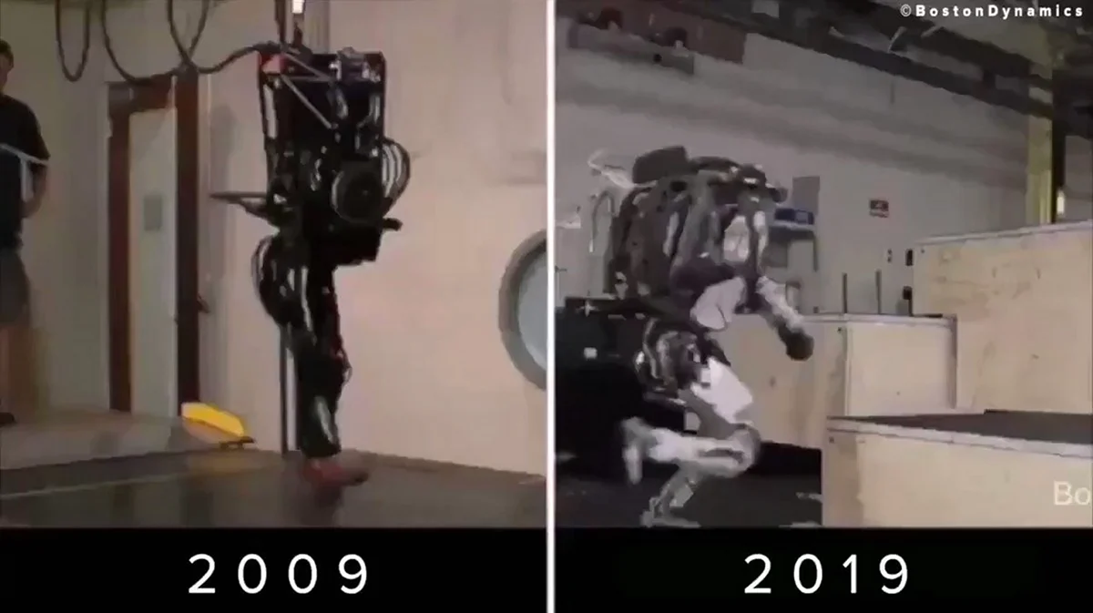 Эволюция роботов Бостон Дайнемикс. Прикольная картинка