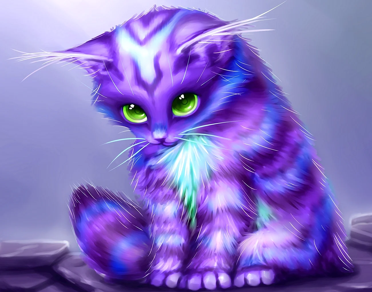 Фиолетовый кот. Картинка
