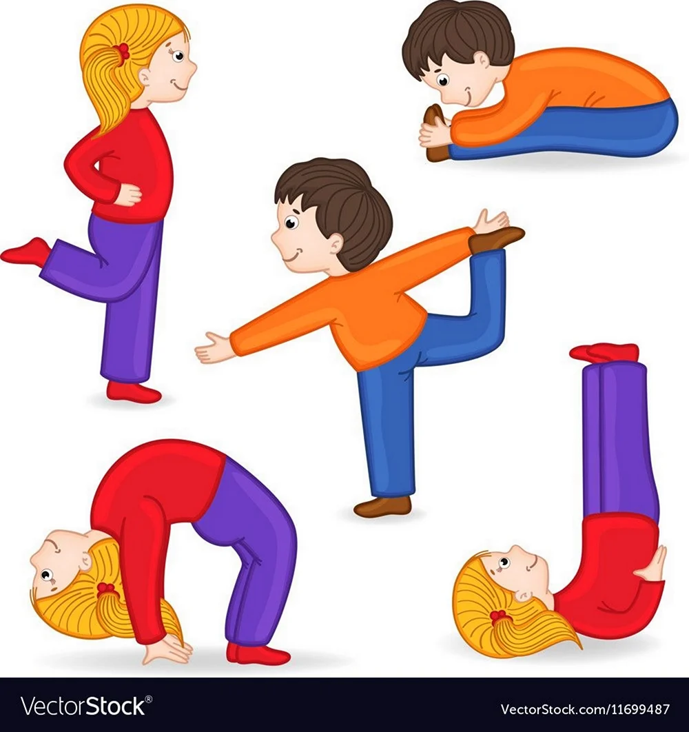 Физ упражнения для детей. Картинка