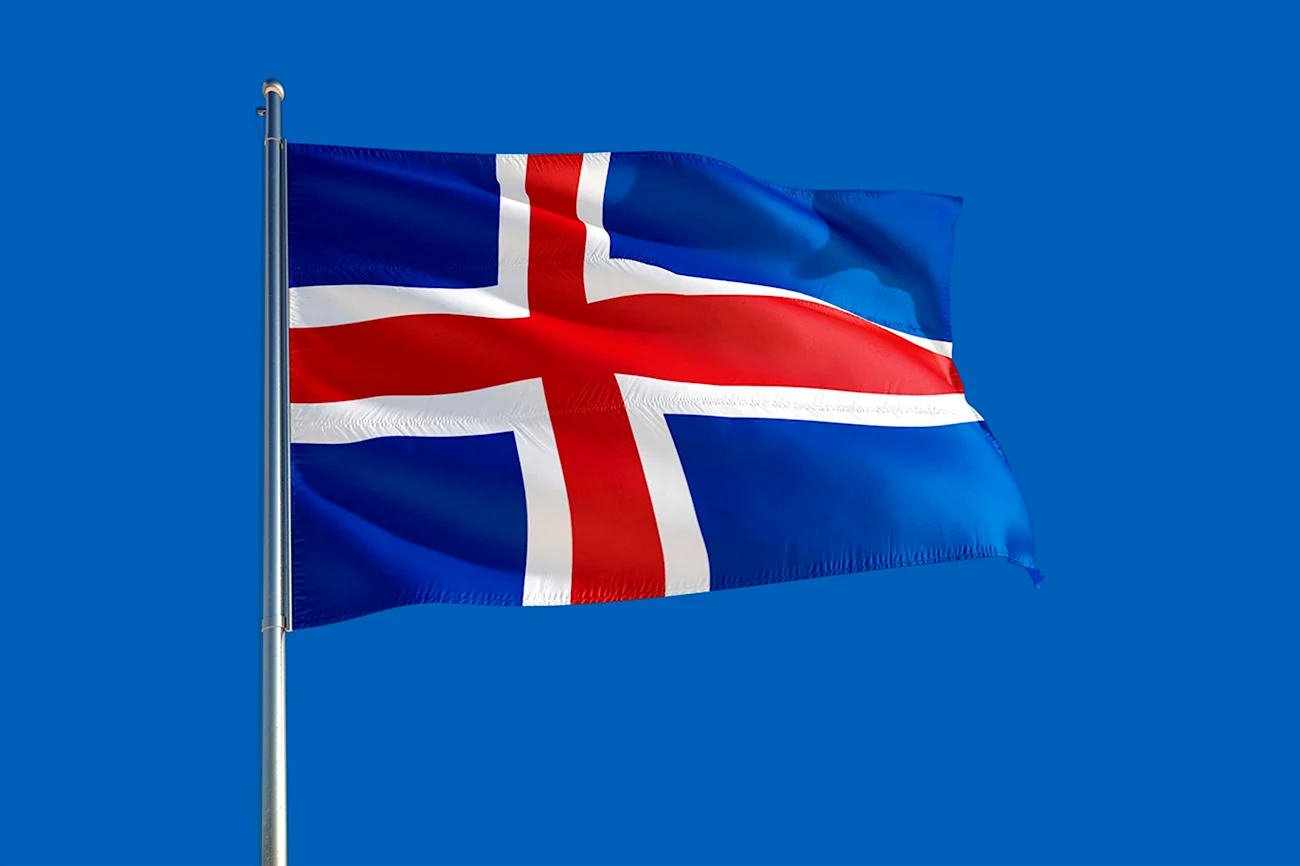 Флаг королевства Исландия. Картинка