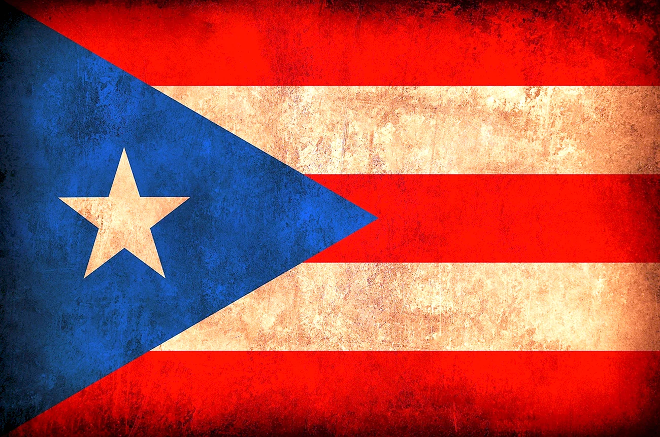 Флаг Пуэрто Рико. Красивая картинка