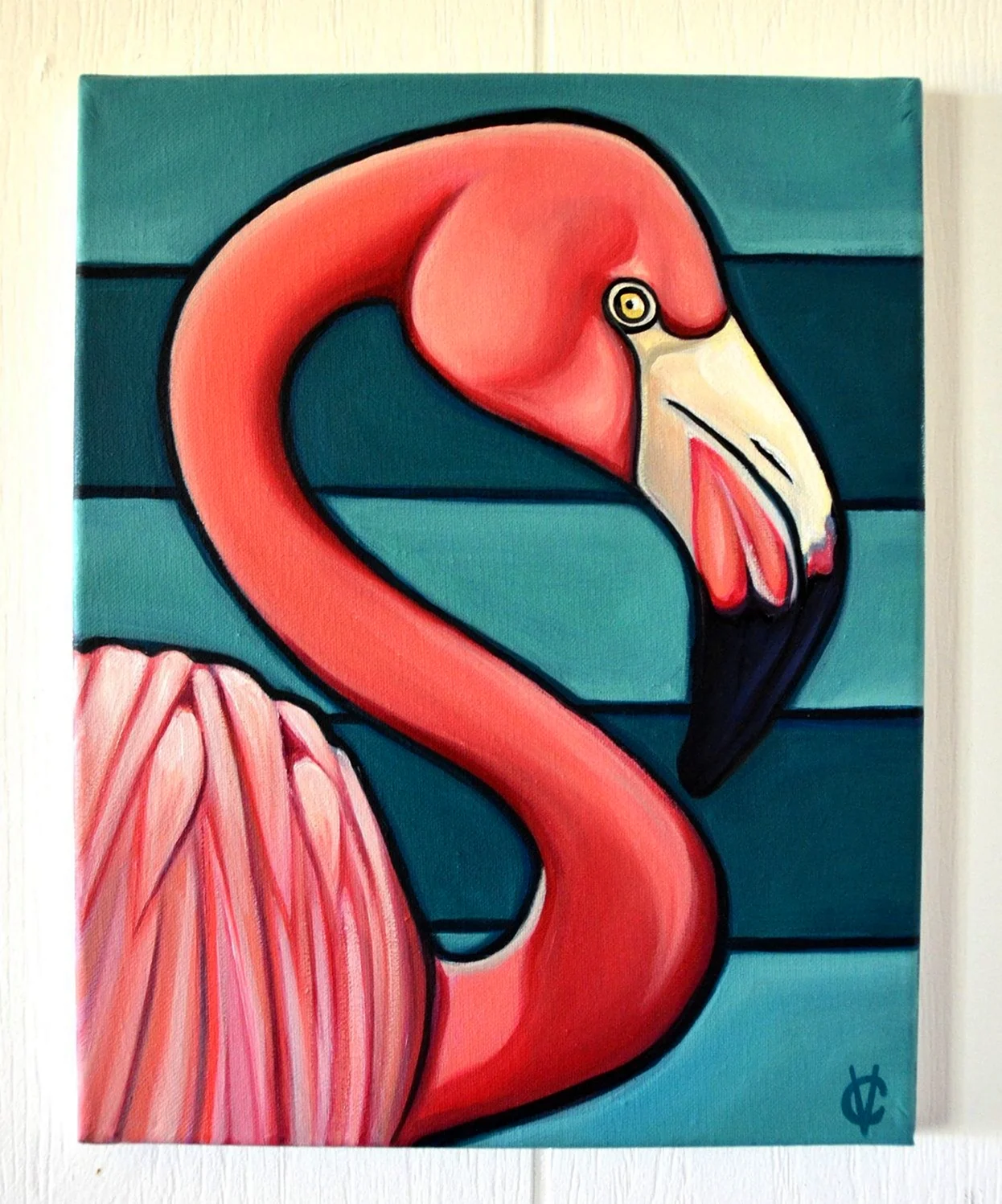 Фламинго арт. Для срисовки