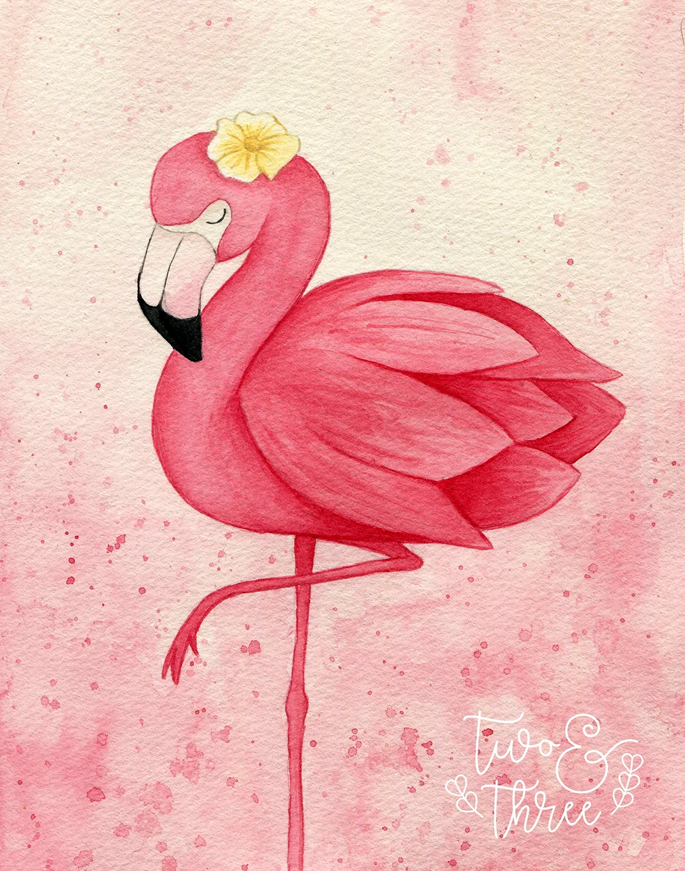 Фламинго для срисовки. Для срисовки