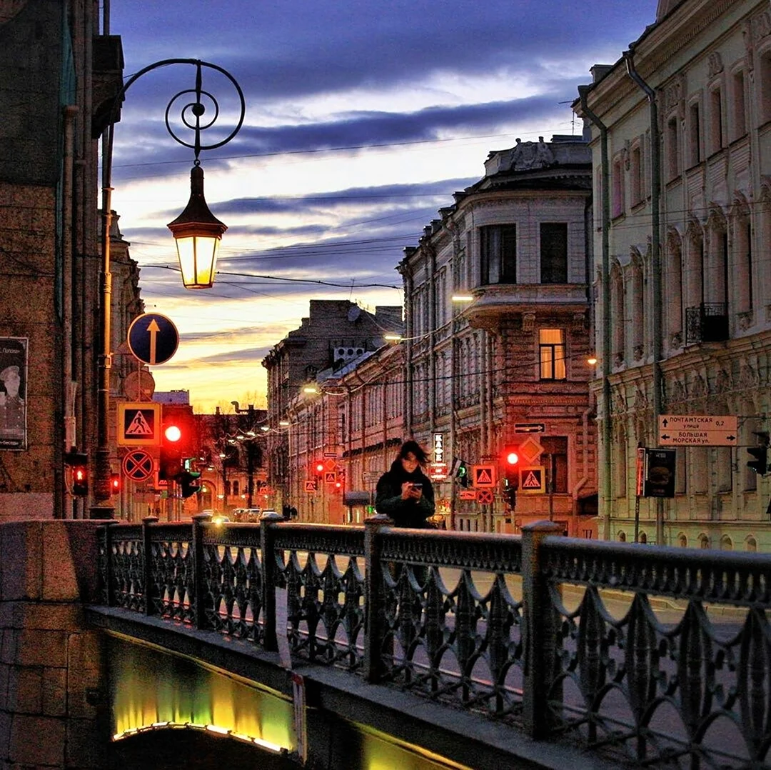 Фонарный мост в Санкт-Петербурге. Красивая картинка