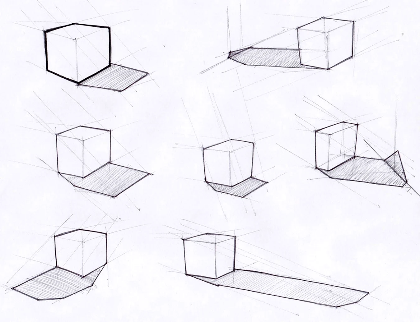 Геометрические фигуры для рисования с перспективой. Для срисовки