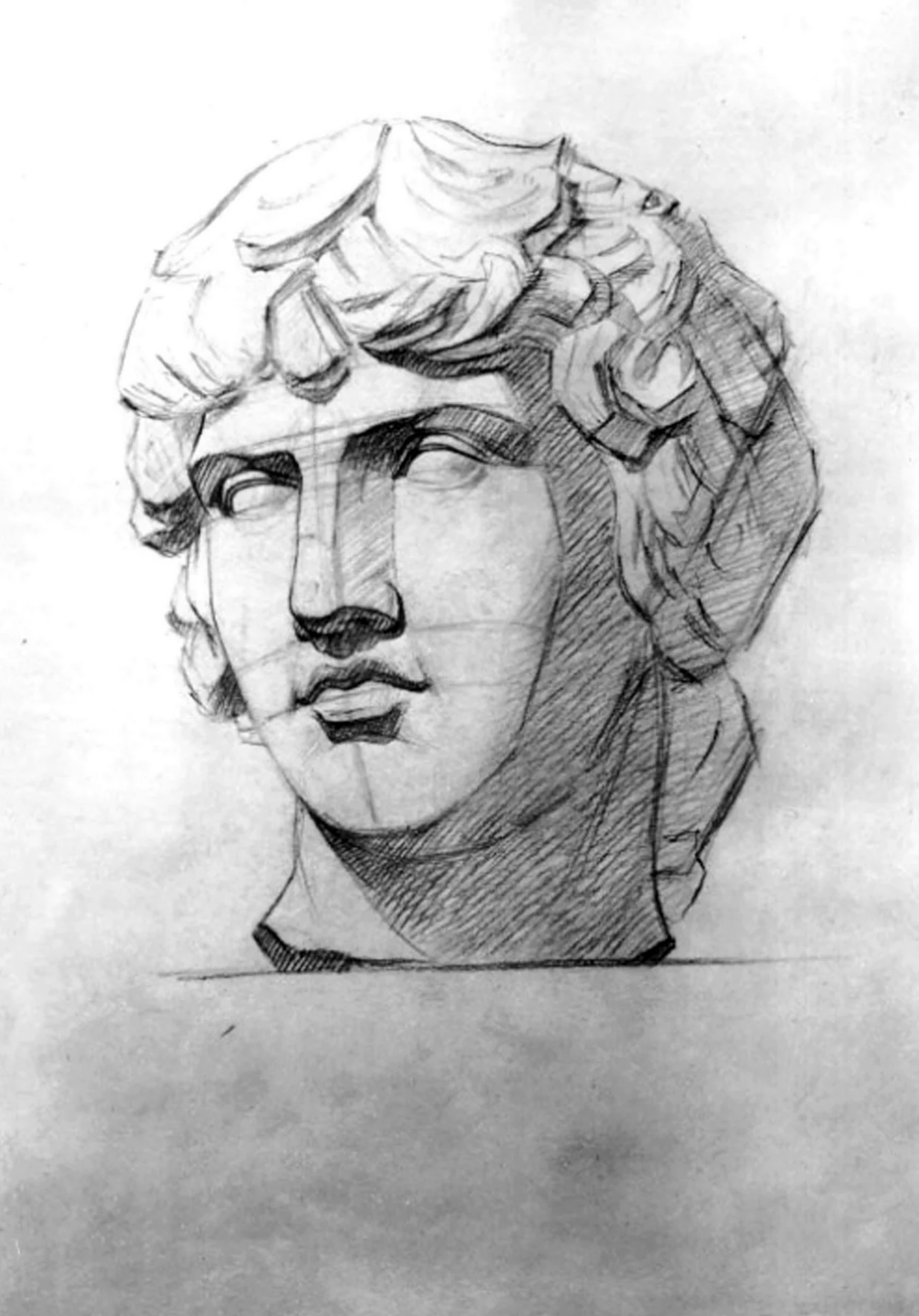 Гипсовая голова Венера Капуа. Для срисовки