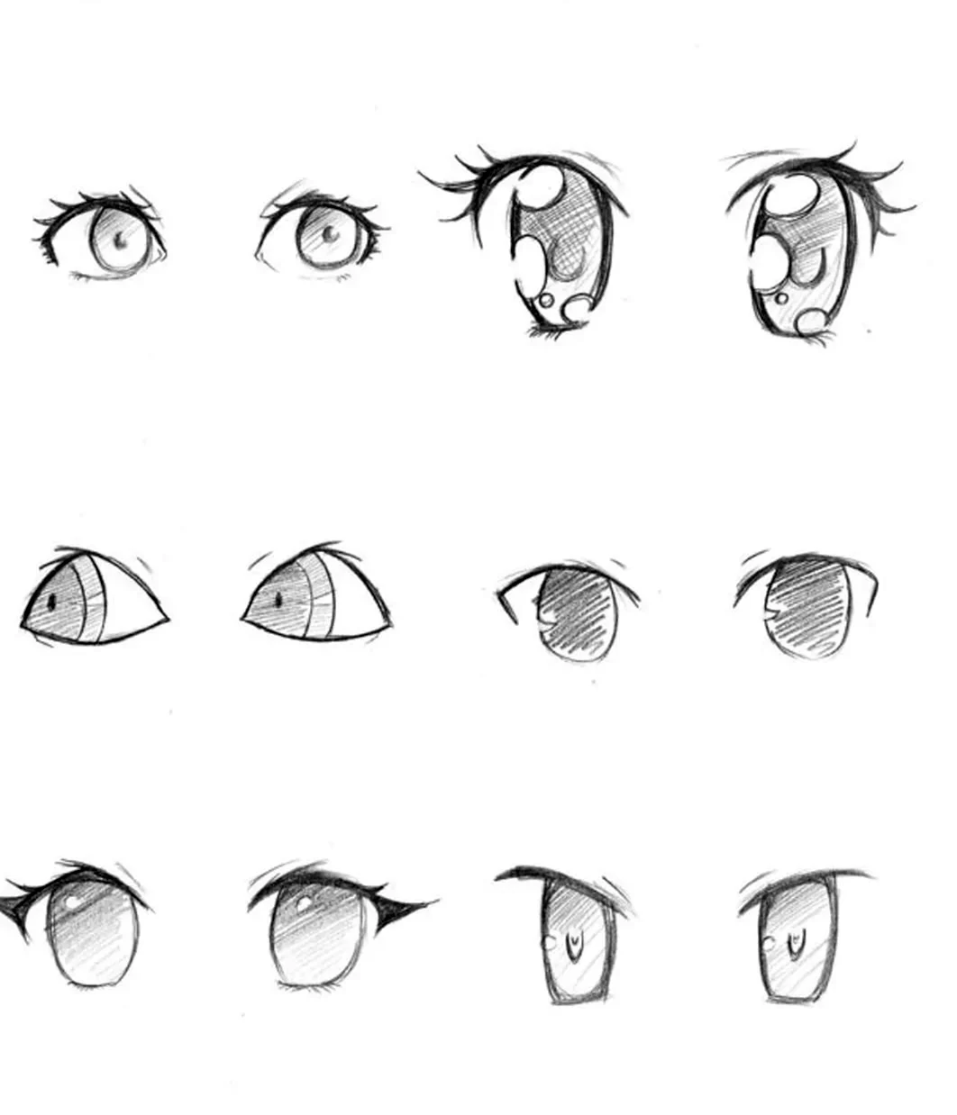 Глаза для рисования аниме. Для срисовки