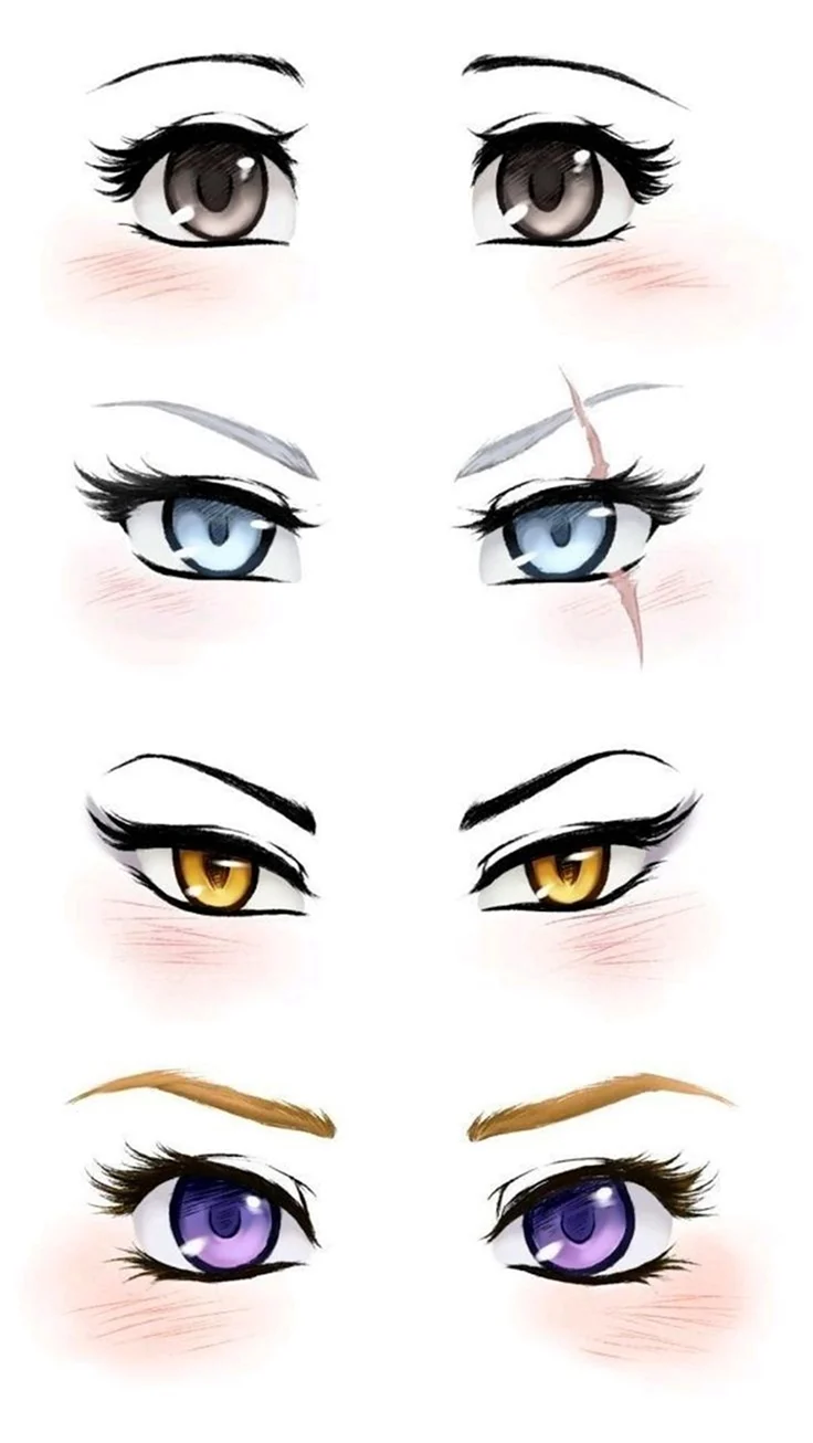 Глаза Санпаку аниме. Для срисовки