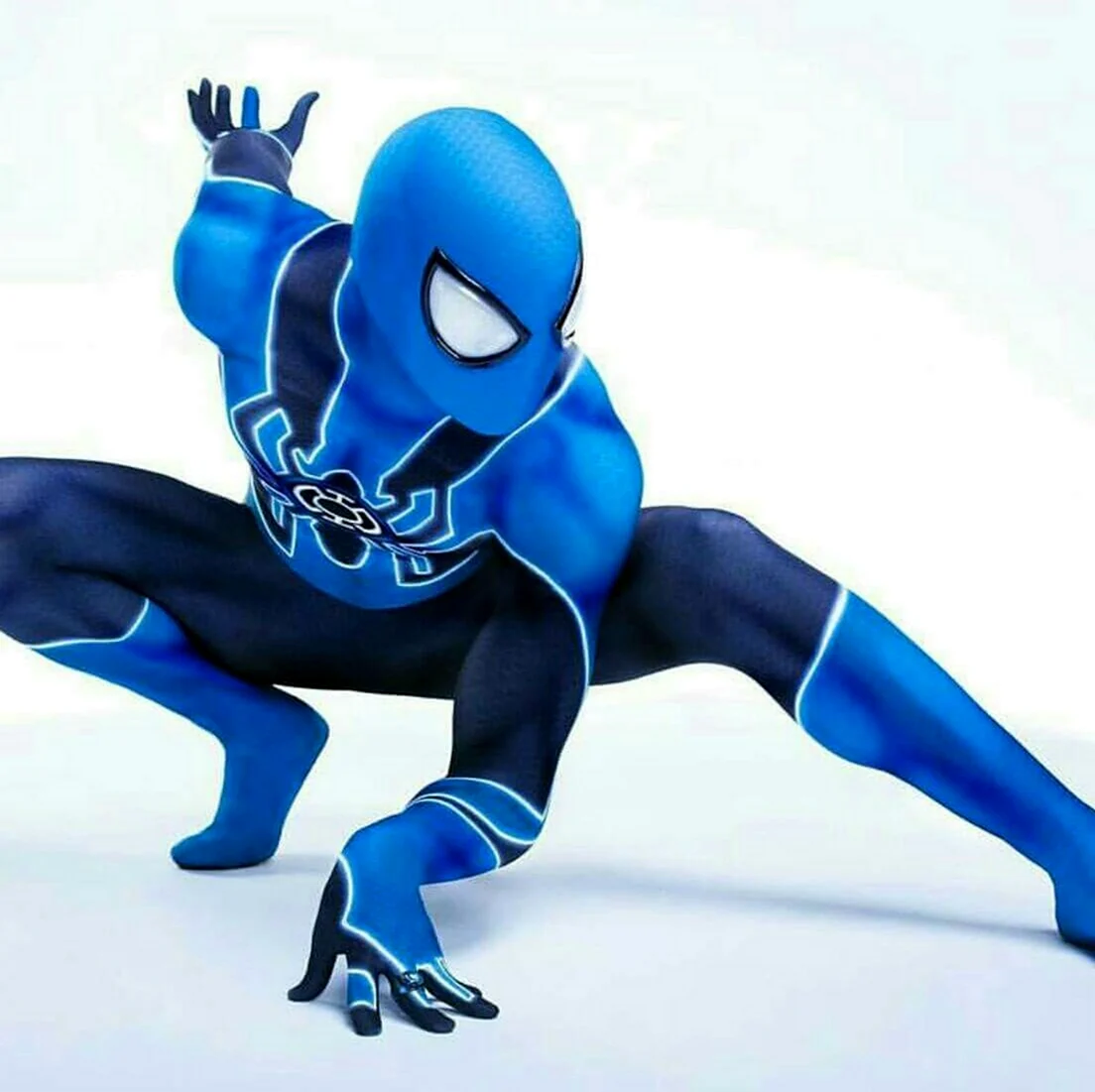 Голубой человек паук. Картинка из мультфильма